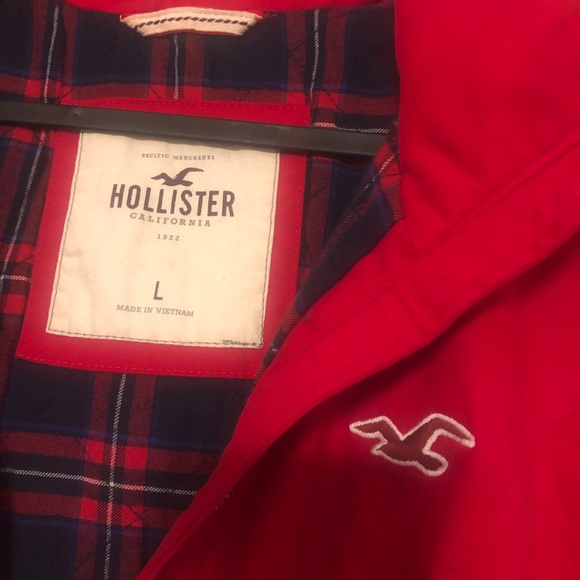 Hollister Red & Plaid Winter Jacket Size Large - Picture 4 of 4